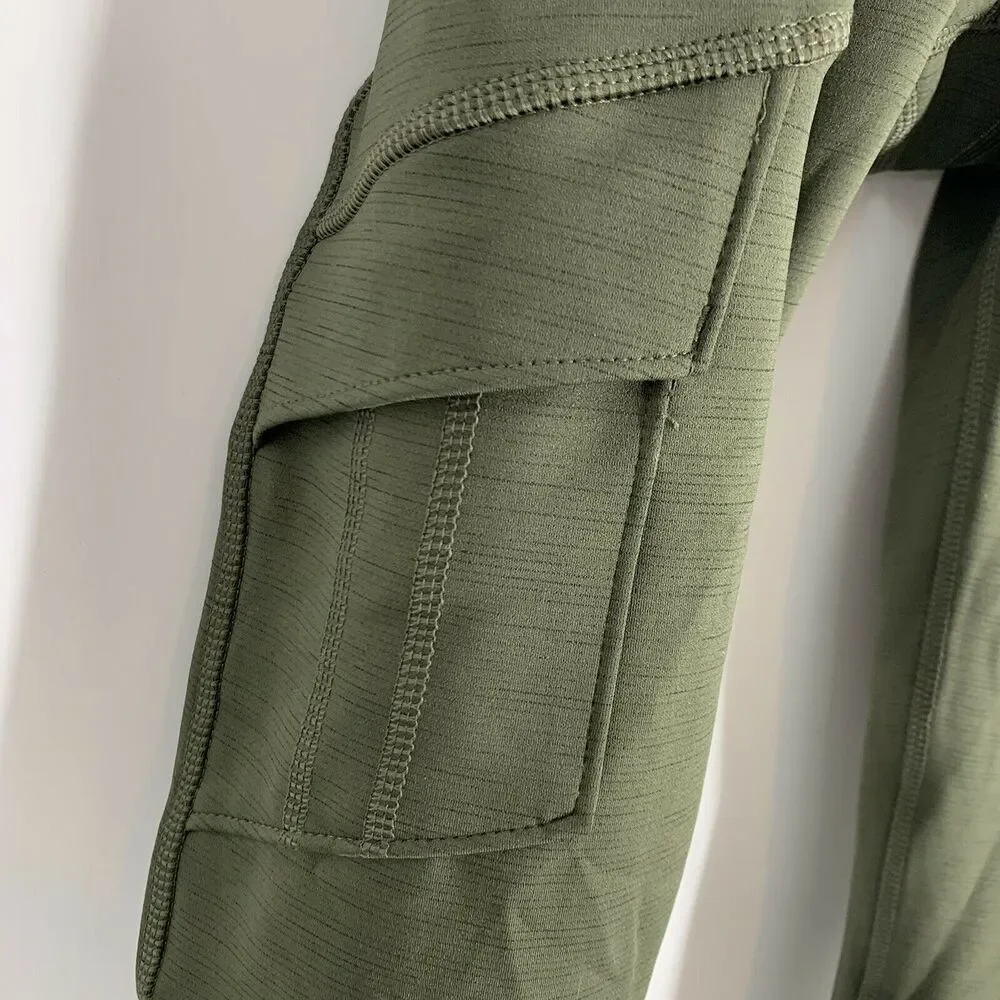 All in Motion XS Cargo Leggings Green Women's High-Waisted NWT - Picture 5 of 7